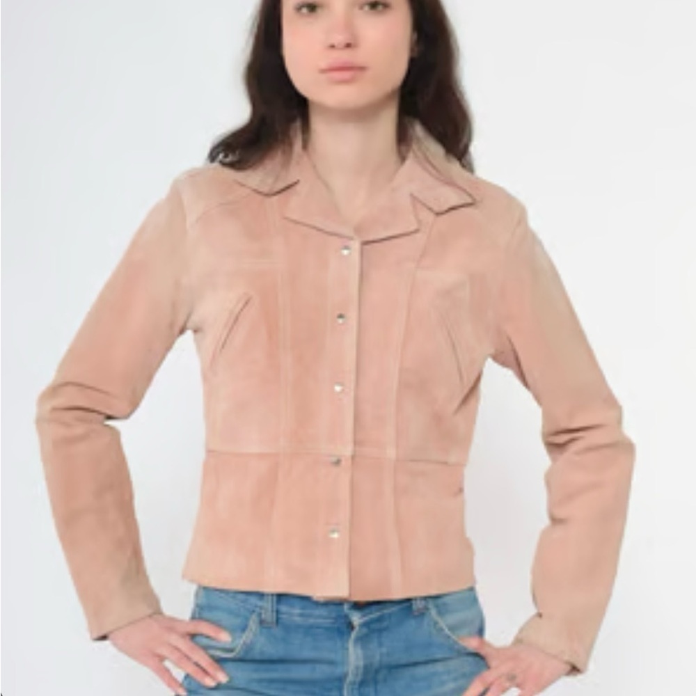 Wilsons Leather Maxima dusty Pink Suede Jacket size:L
Western Snap Button